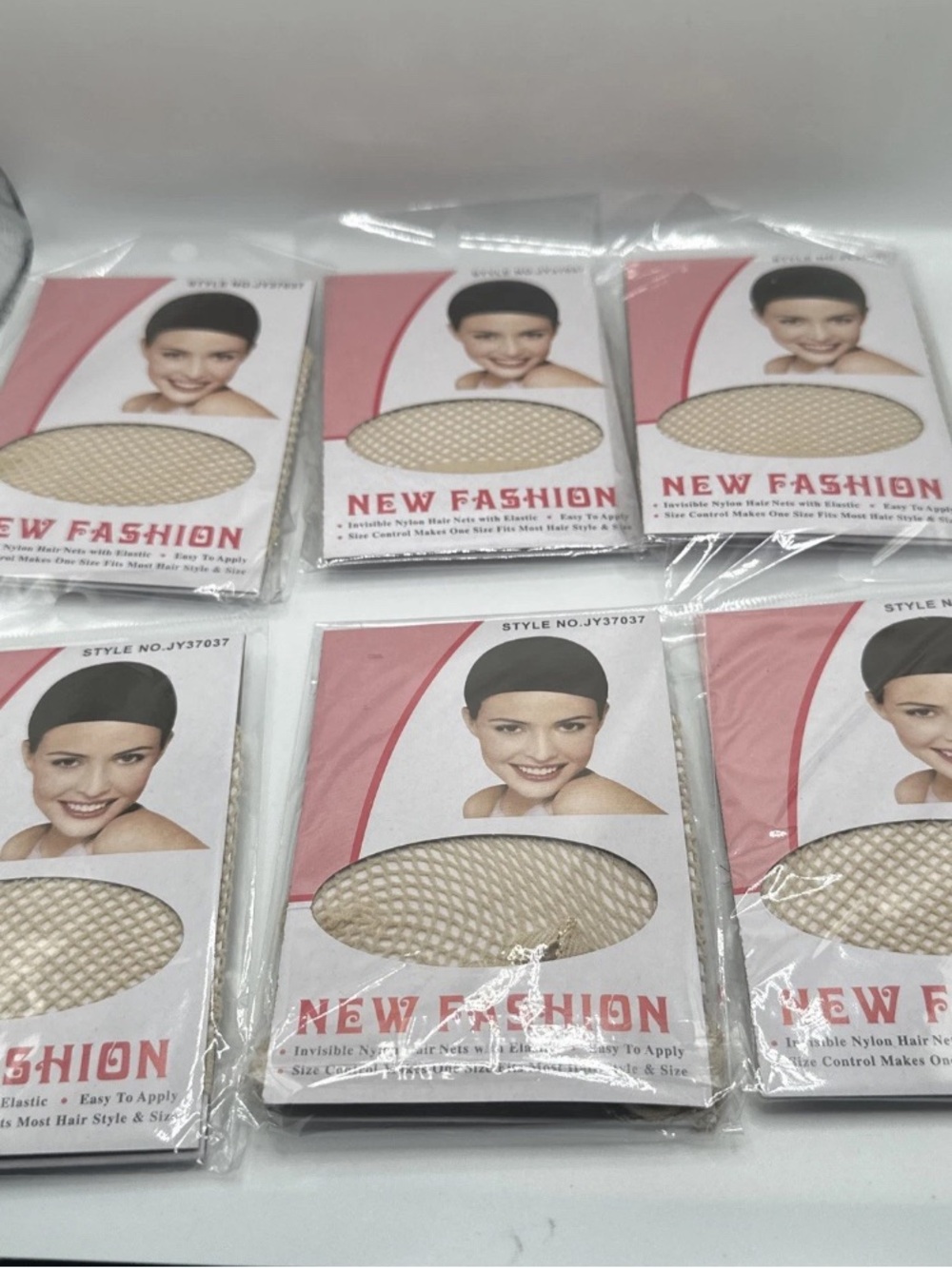 New Fashion Beige Hair Net Pack - 6pcs